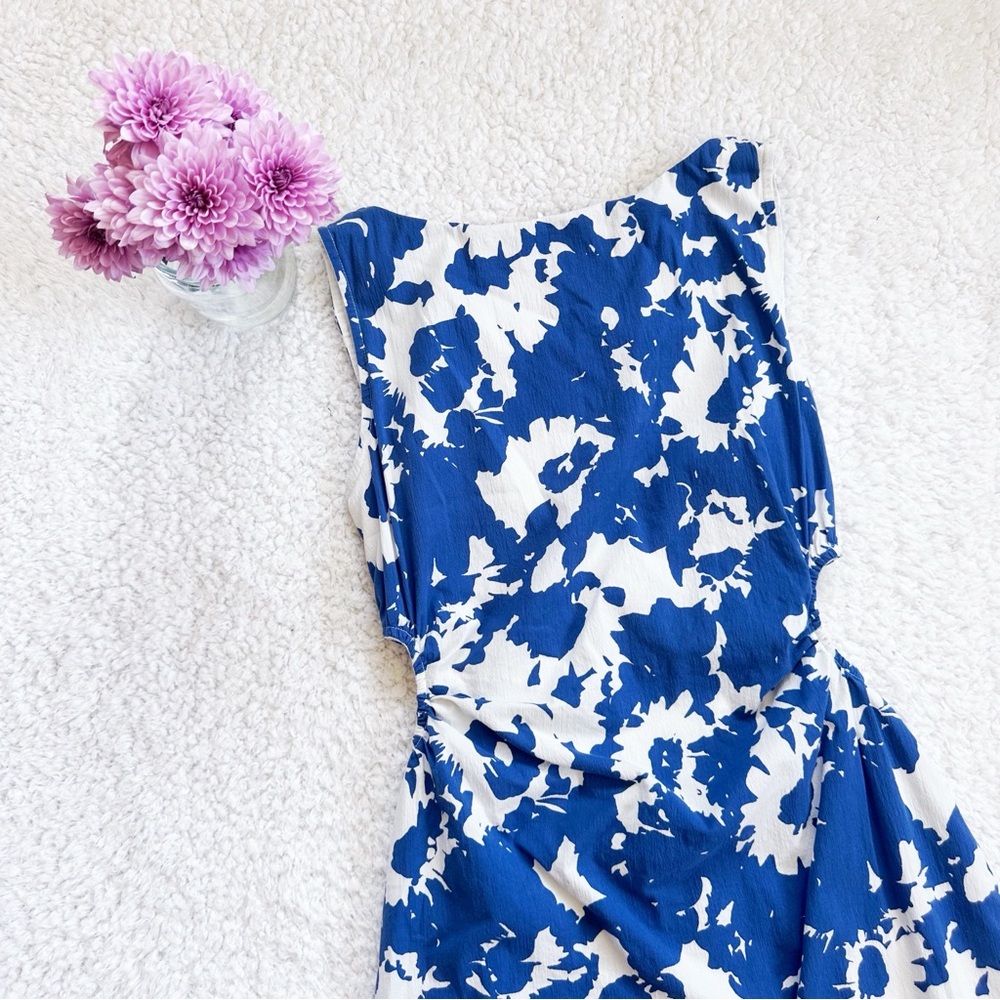 Abercrombie & Fitch blue & white print dress